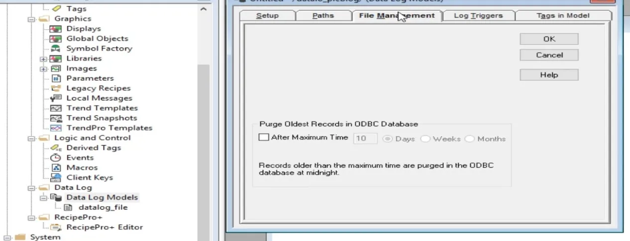 img/Data logging in MSSQL/purge old records from the database in factorytalk view studio datalog.webp